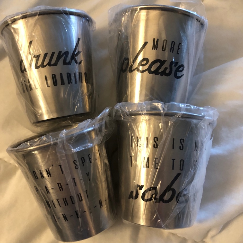 Metal Shot Glass set NWT